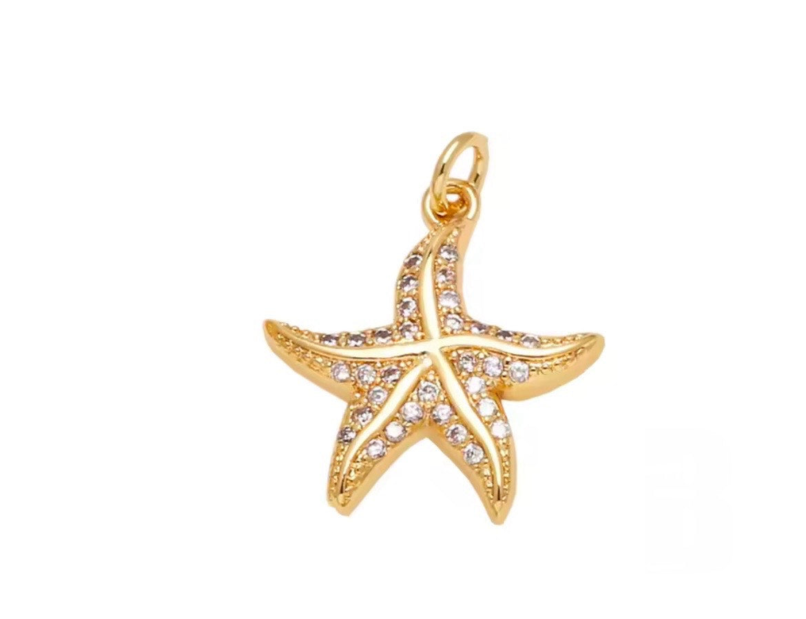 Small Blingy Star Fish Charm