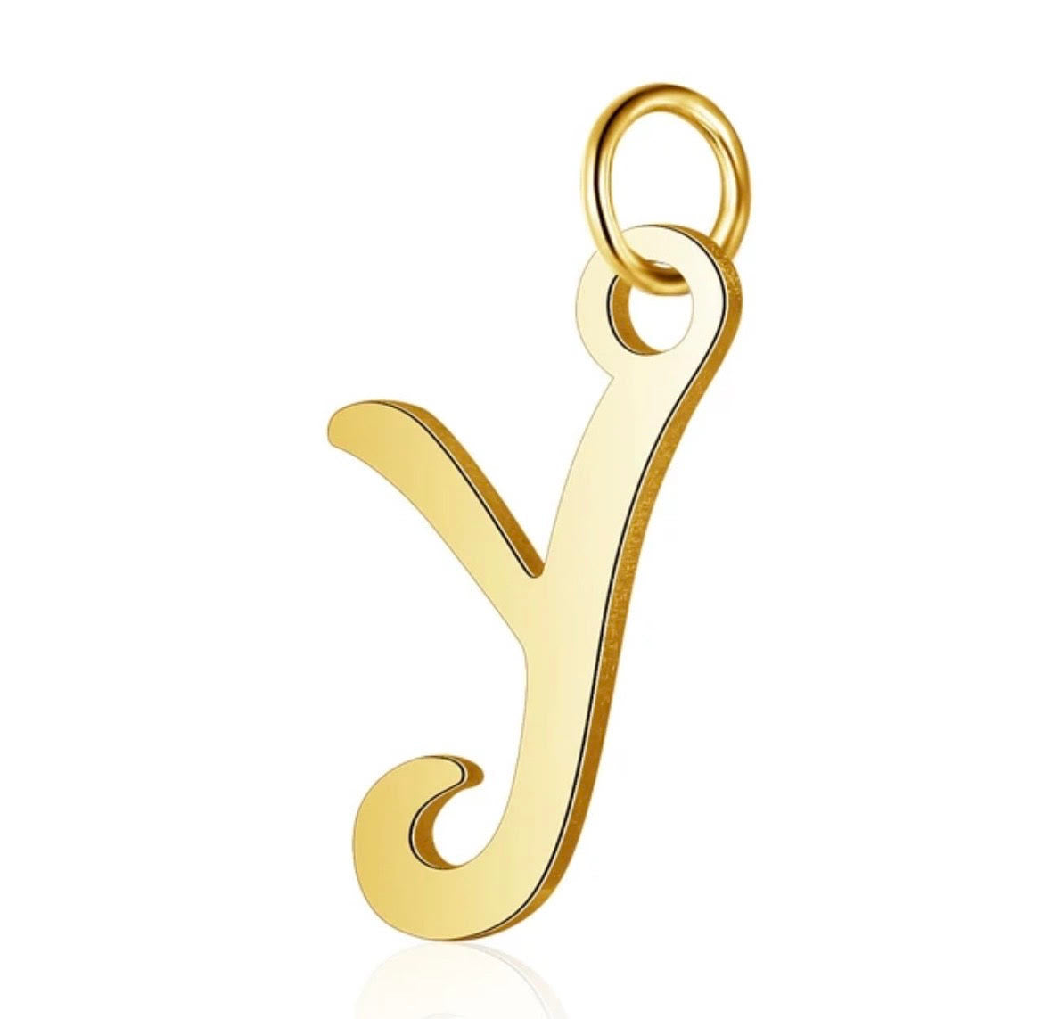 Small Cursive Letter Charm