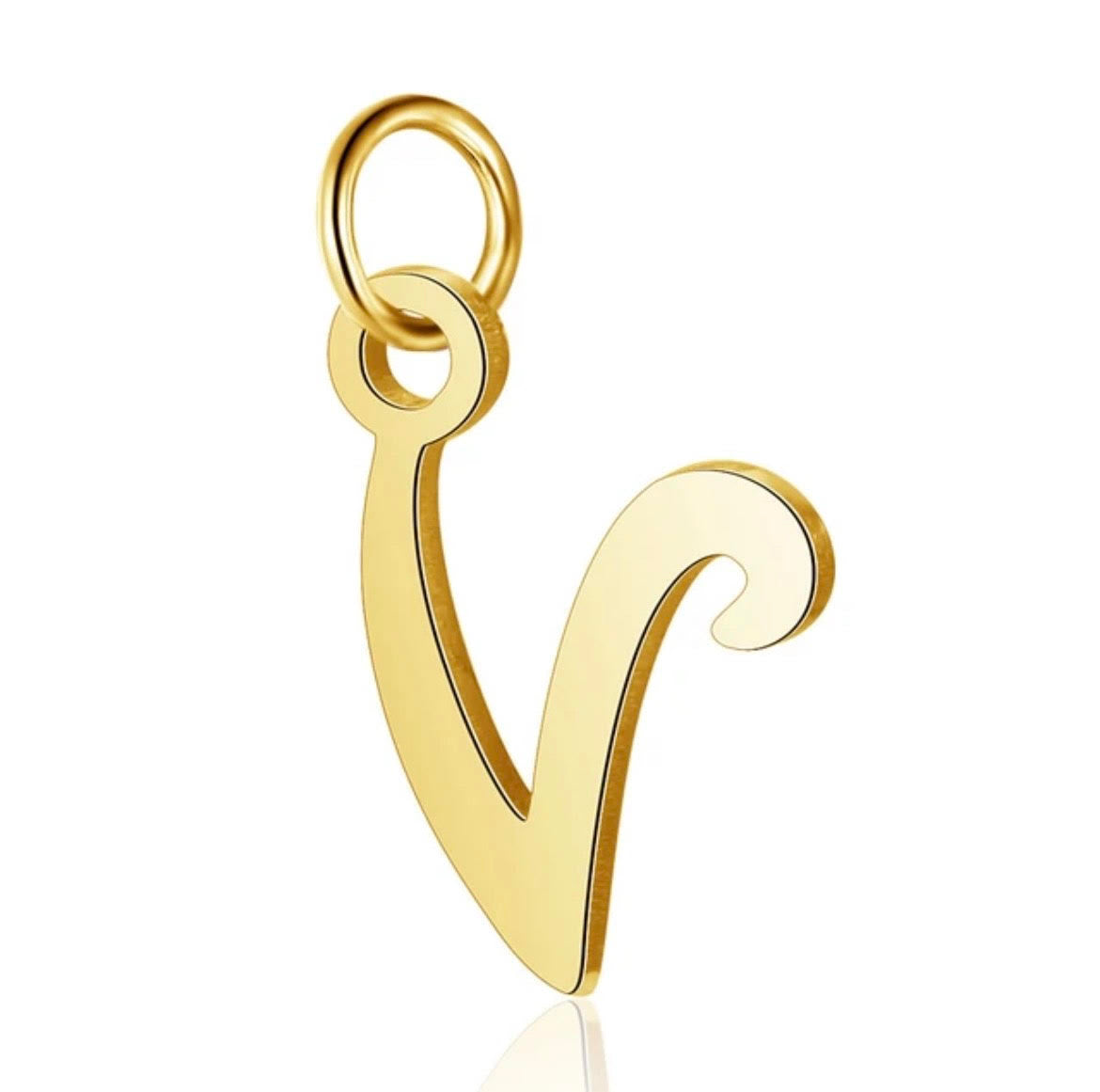Small Cursive Letter Charm