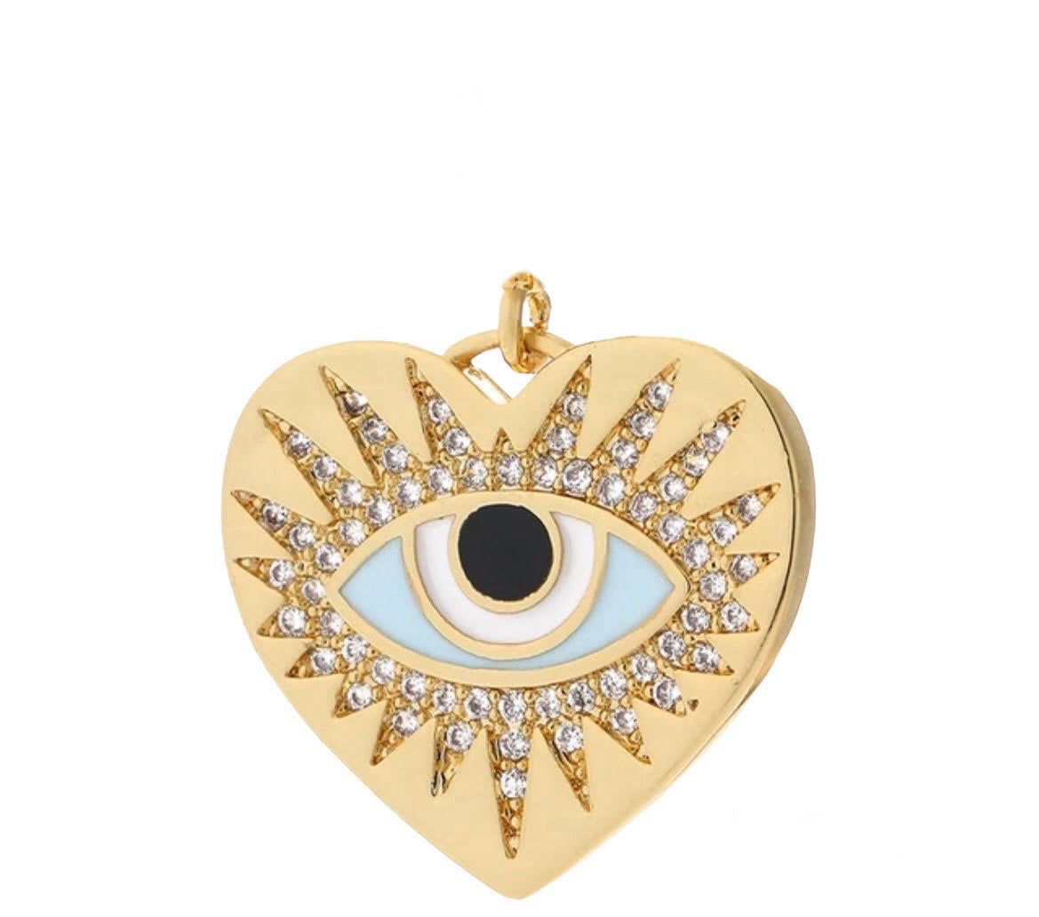 Medium Eye Heart Charm