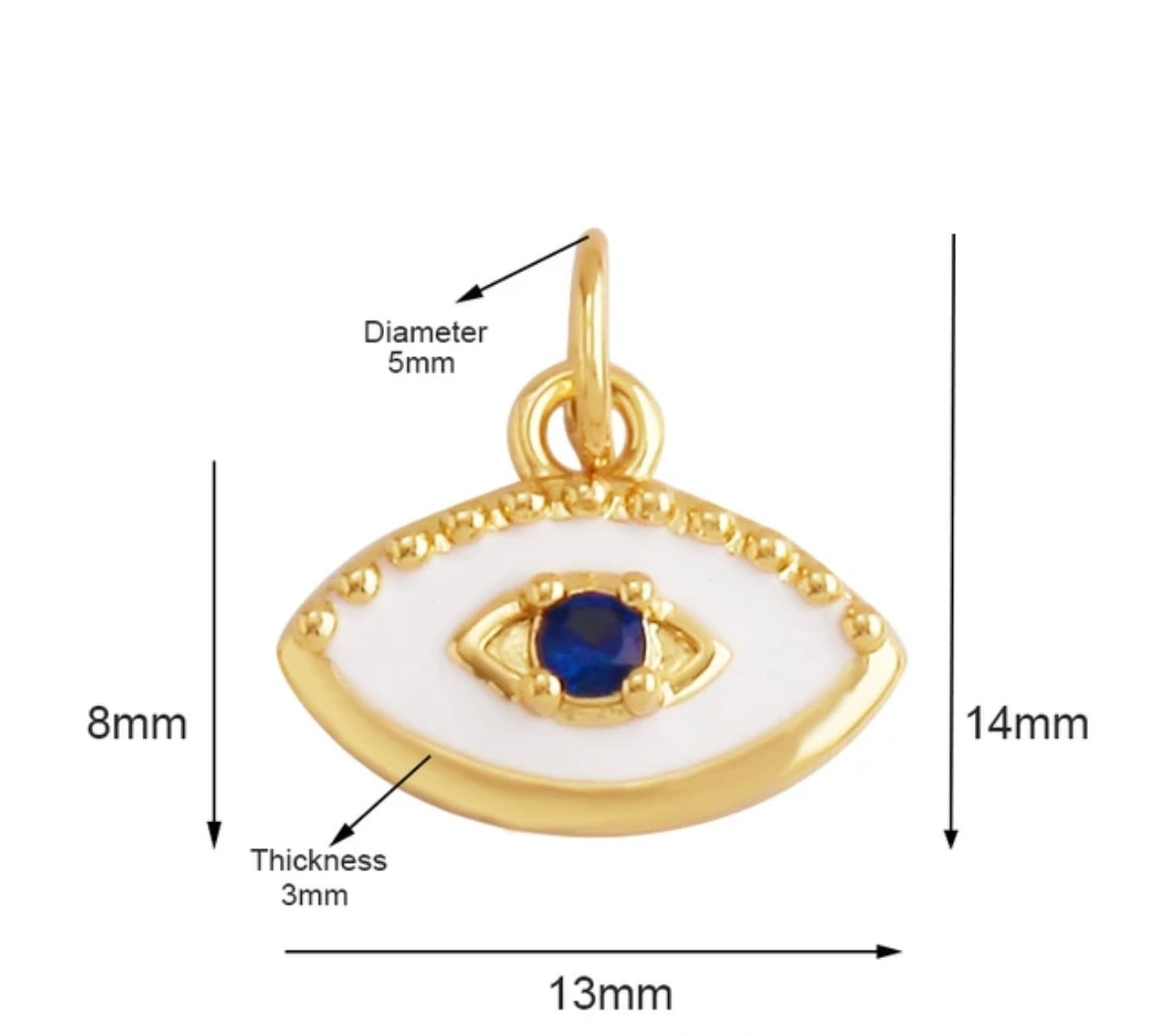 Small Topaz Eye Charm