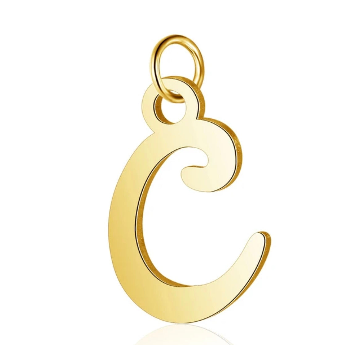 Small Cursive Letter Charm