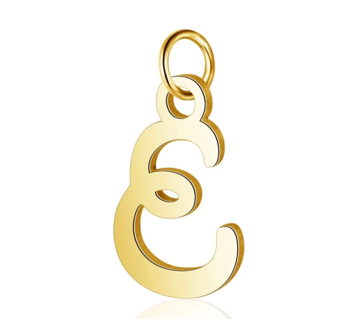 Small Cursive Letter Charm
