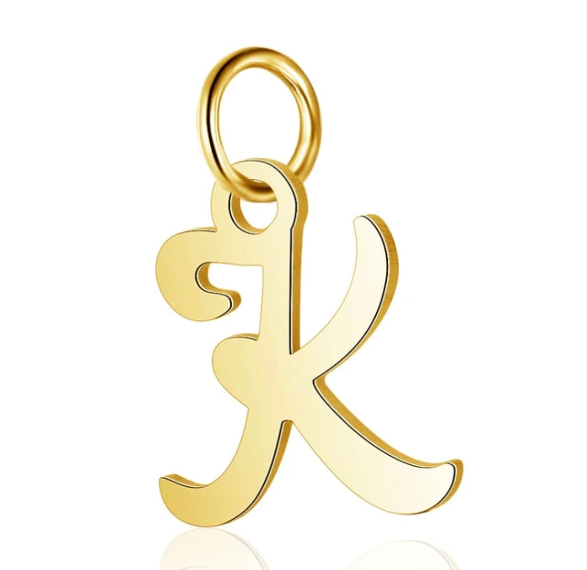 Small Cursive Letter Charm