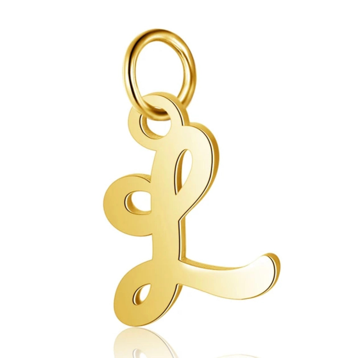 Small Cursive Letter Charm