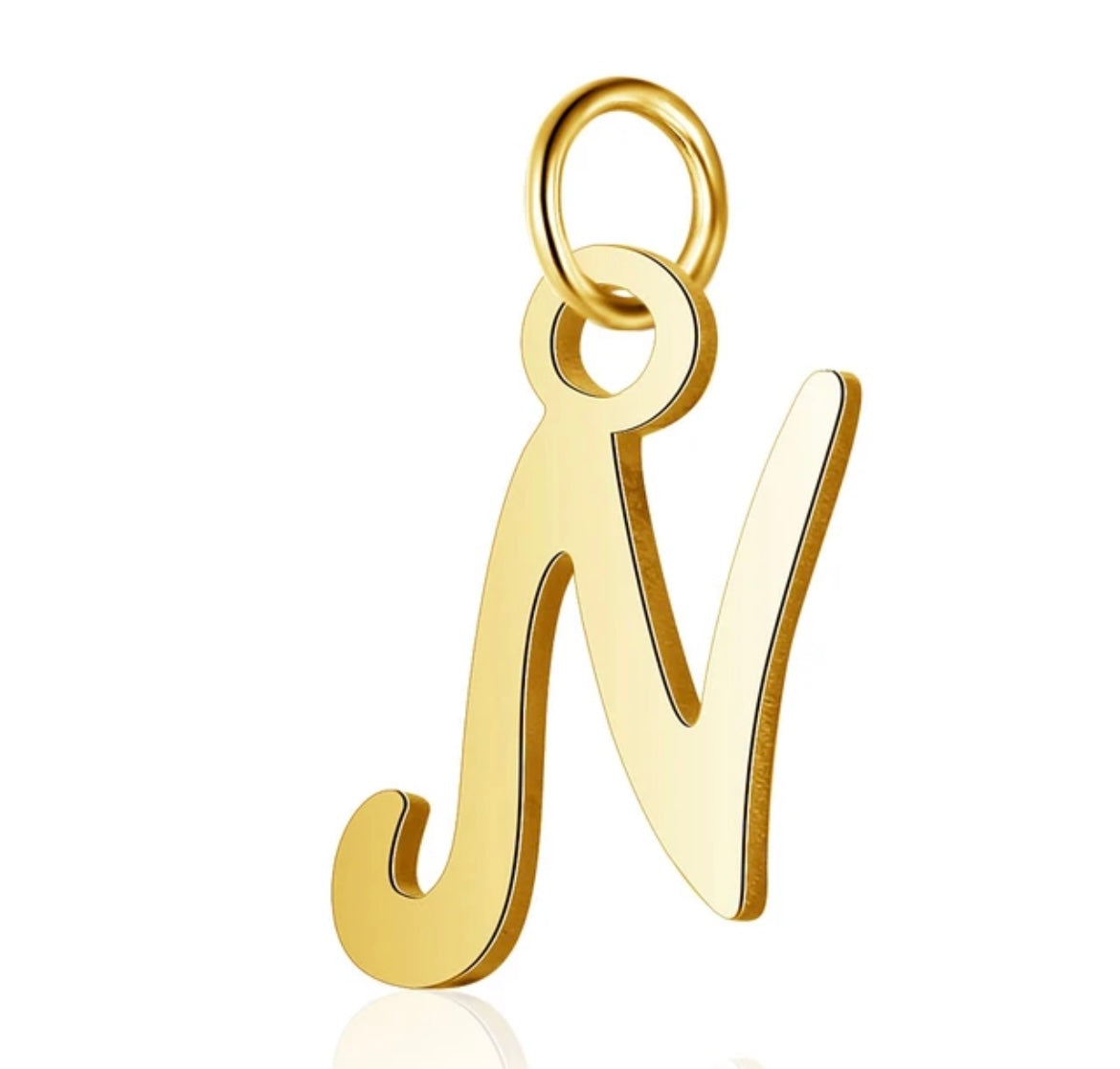 Small Cursive Letter Charm