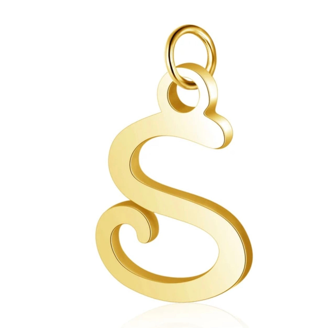 Small Cursive Letter Charm
