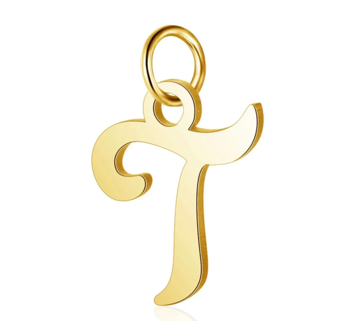 Small Cursive Letter Charm