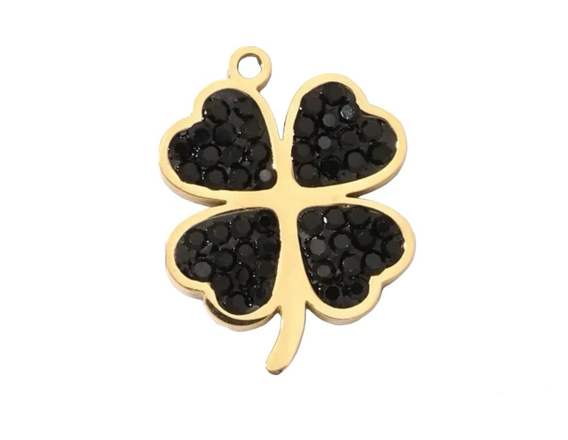 Small Modern Clover Charm
