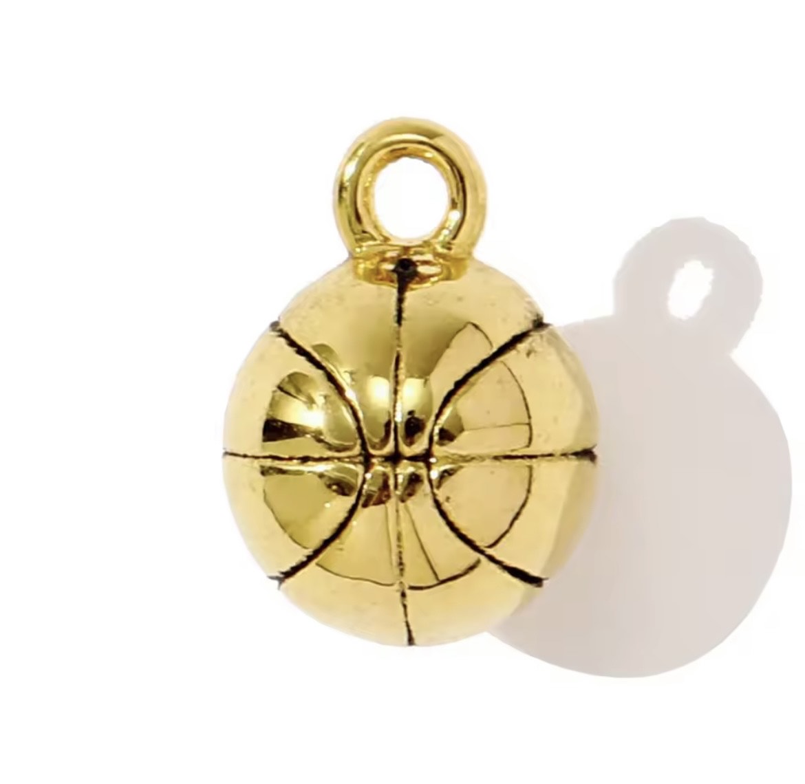Small 3D Basketball Charm