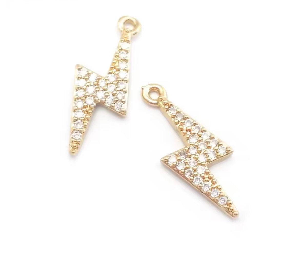 Small Bling Bolt Charm