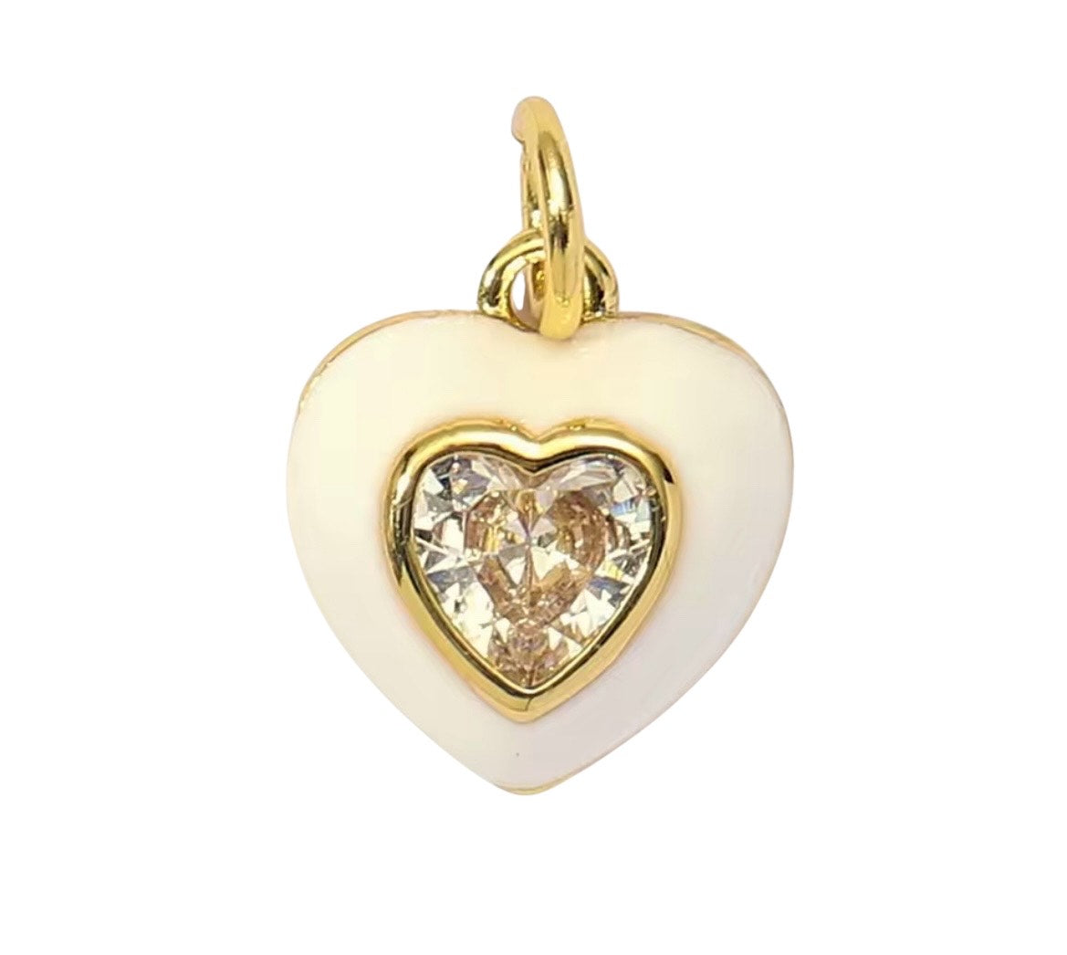 Small Bubble Heart Charm