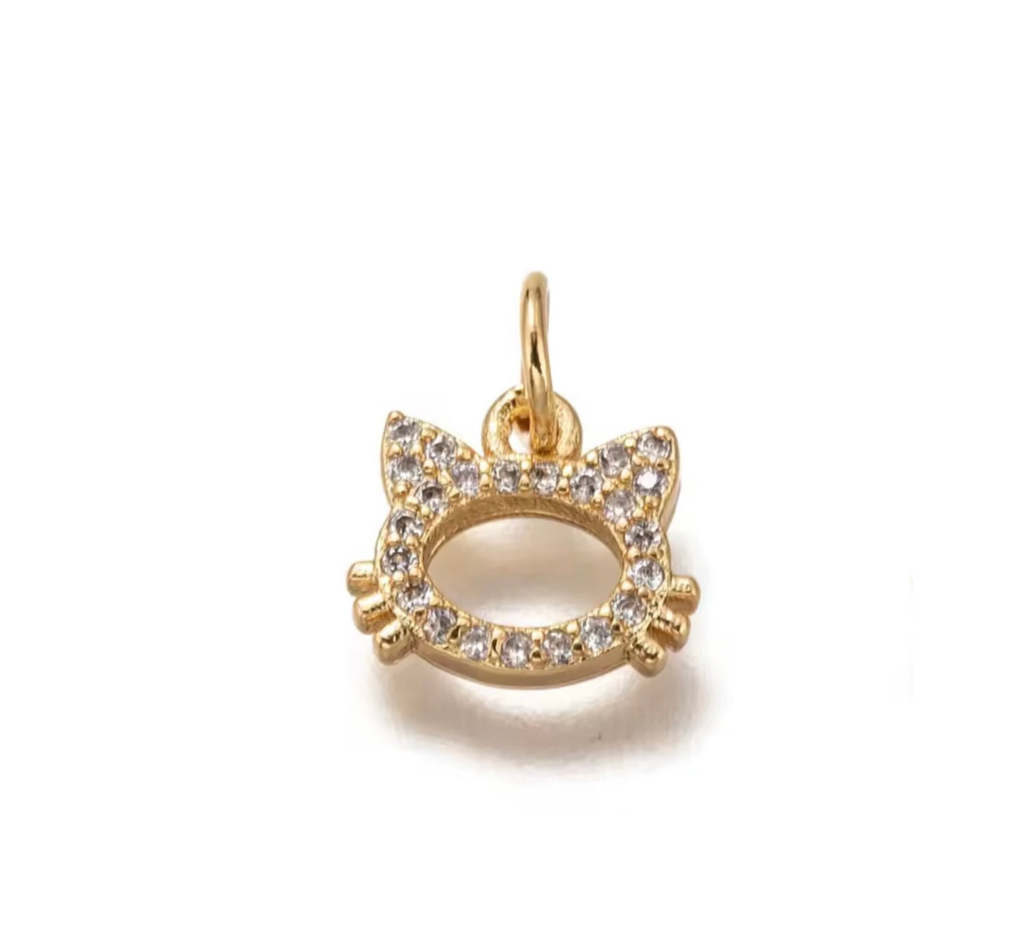 Small Blingy Kitty Charm