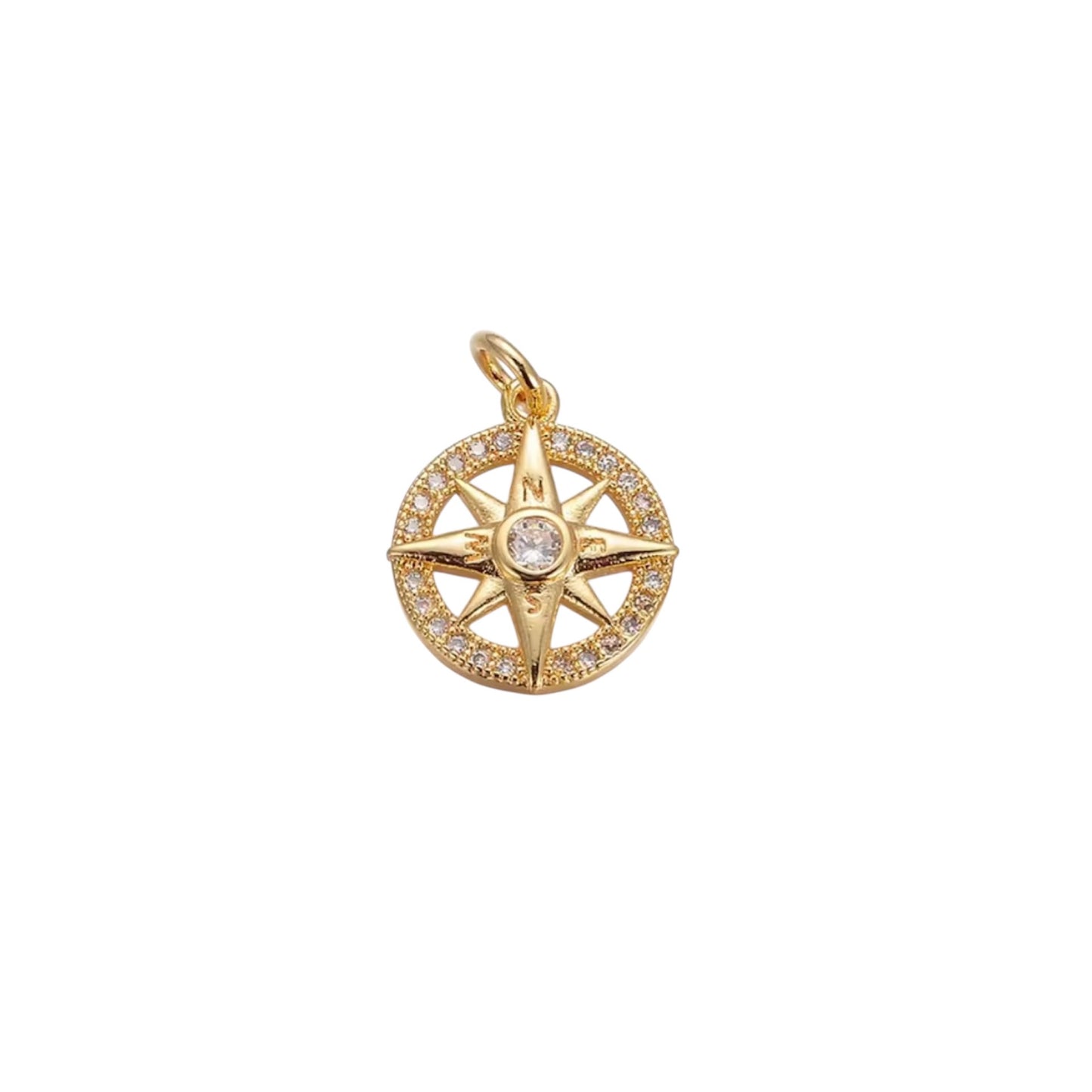 Small Blingy Compass Charm