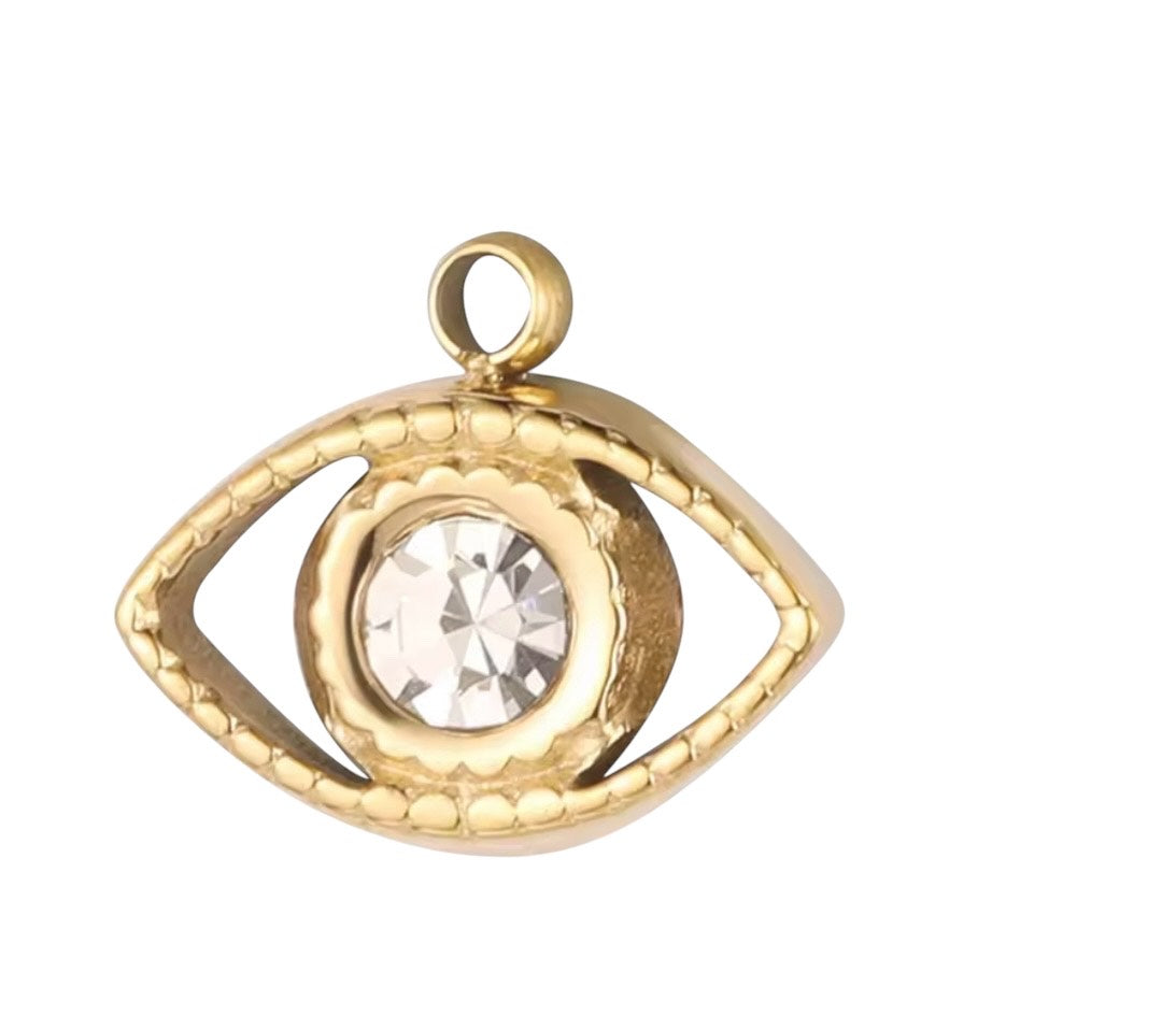 Mini Rhinestone Eye Charm