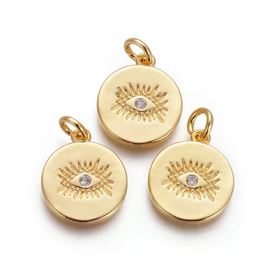 Small Coin Eye Charm