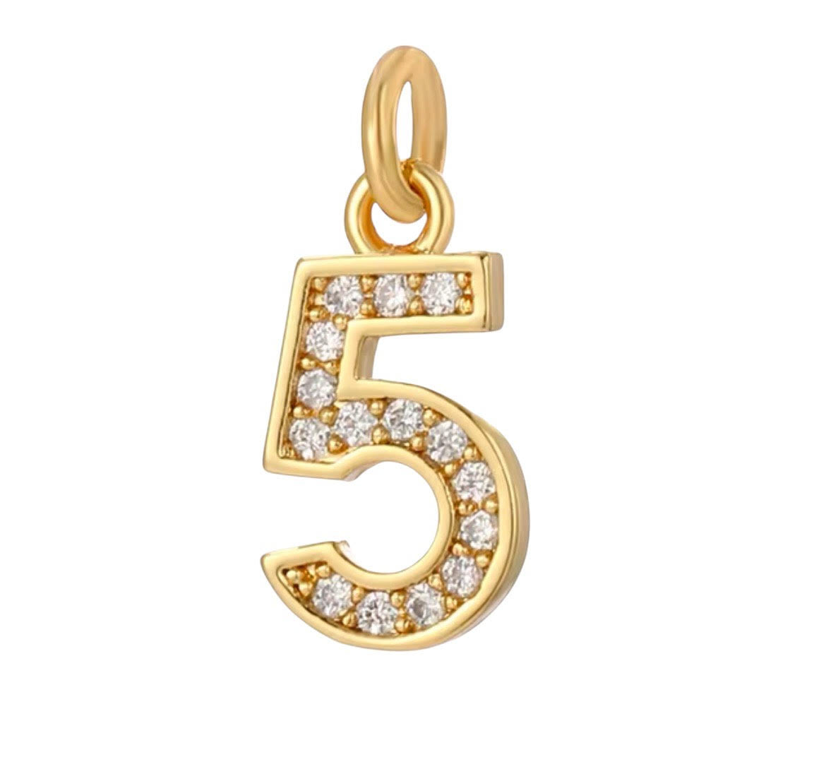Small Bling Number Charms