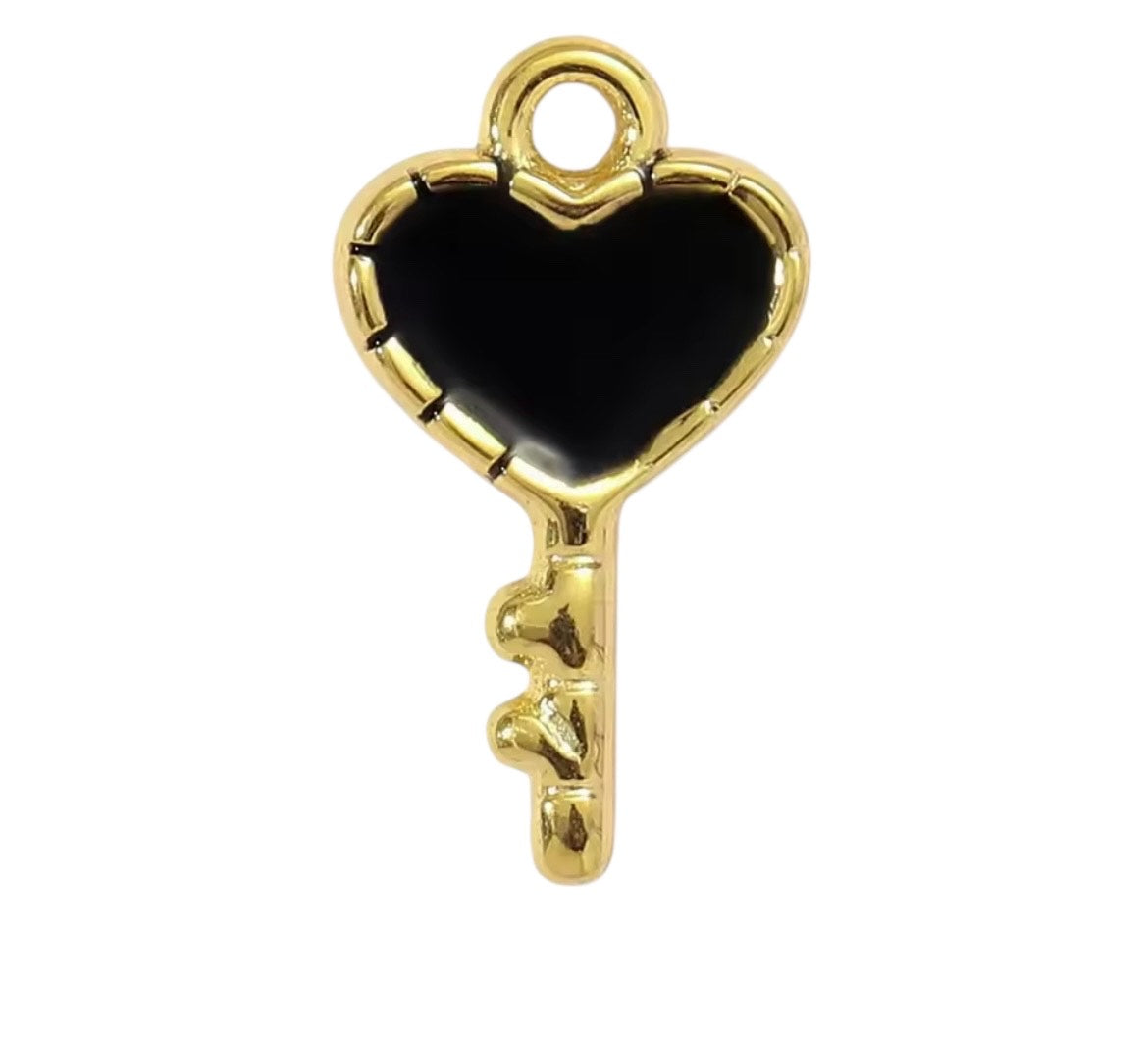 Small Enamel Key Charm