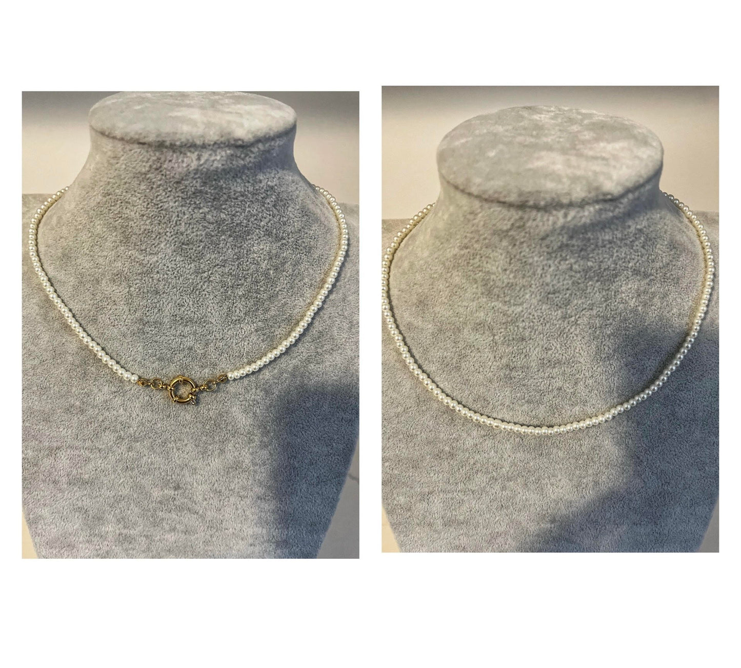 Reversible beaded chain I White I Customize me!