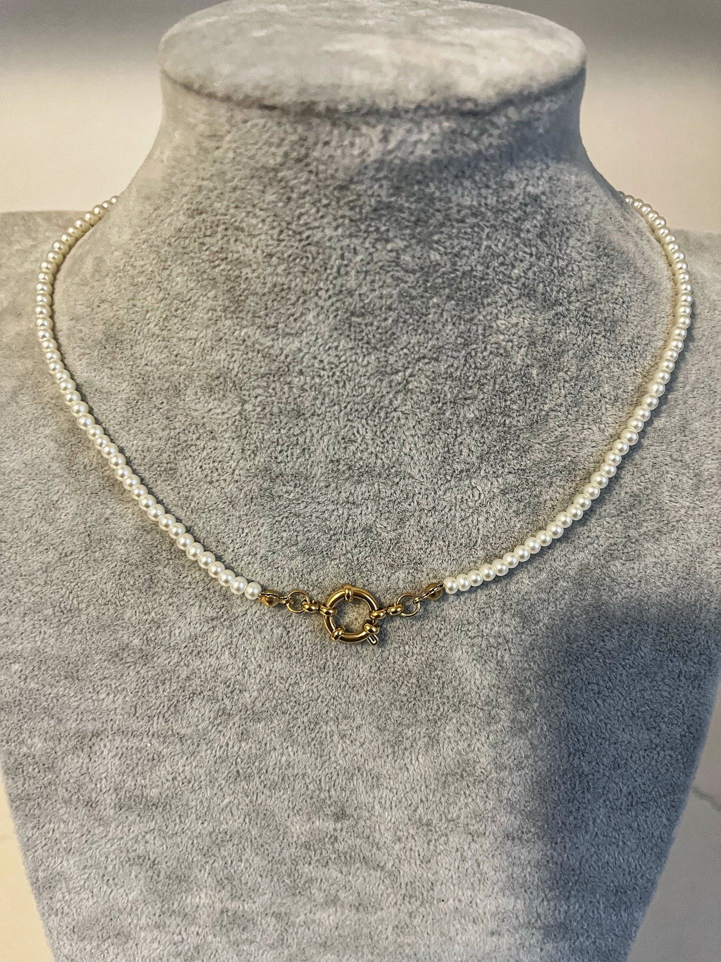 Reversible beaded chain I White I Customize me!
