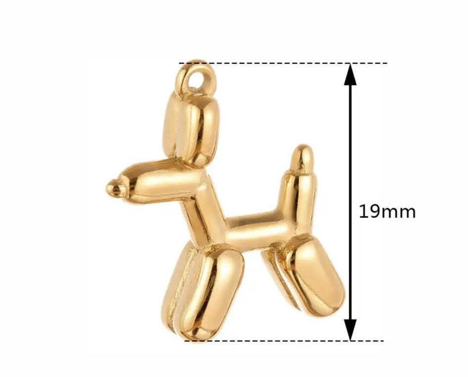 Small Balloon Dog Charm