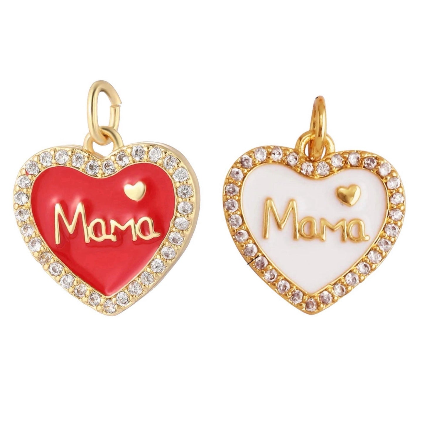 Small Mama Heart Charm
