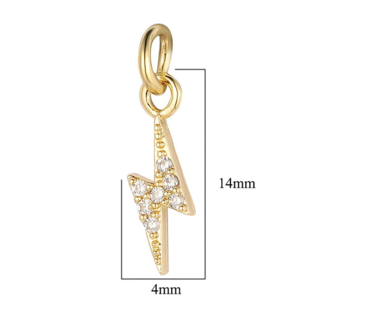 Mini Bling Bolt Charm