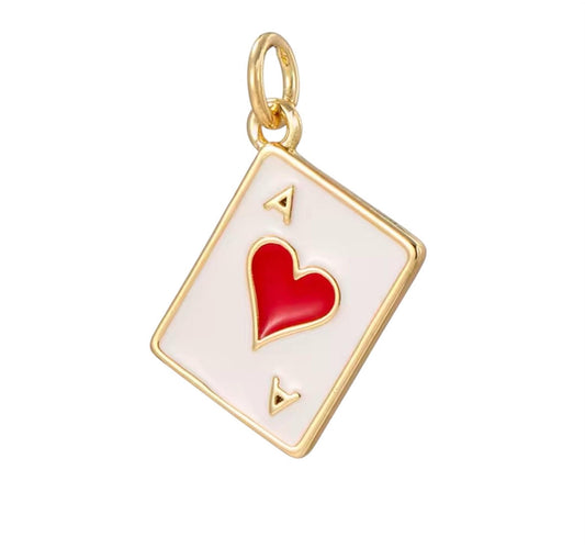 Small Ace of Hearts Charm