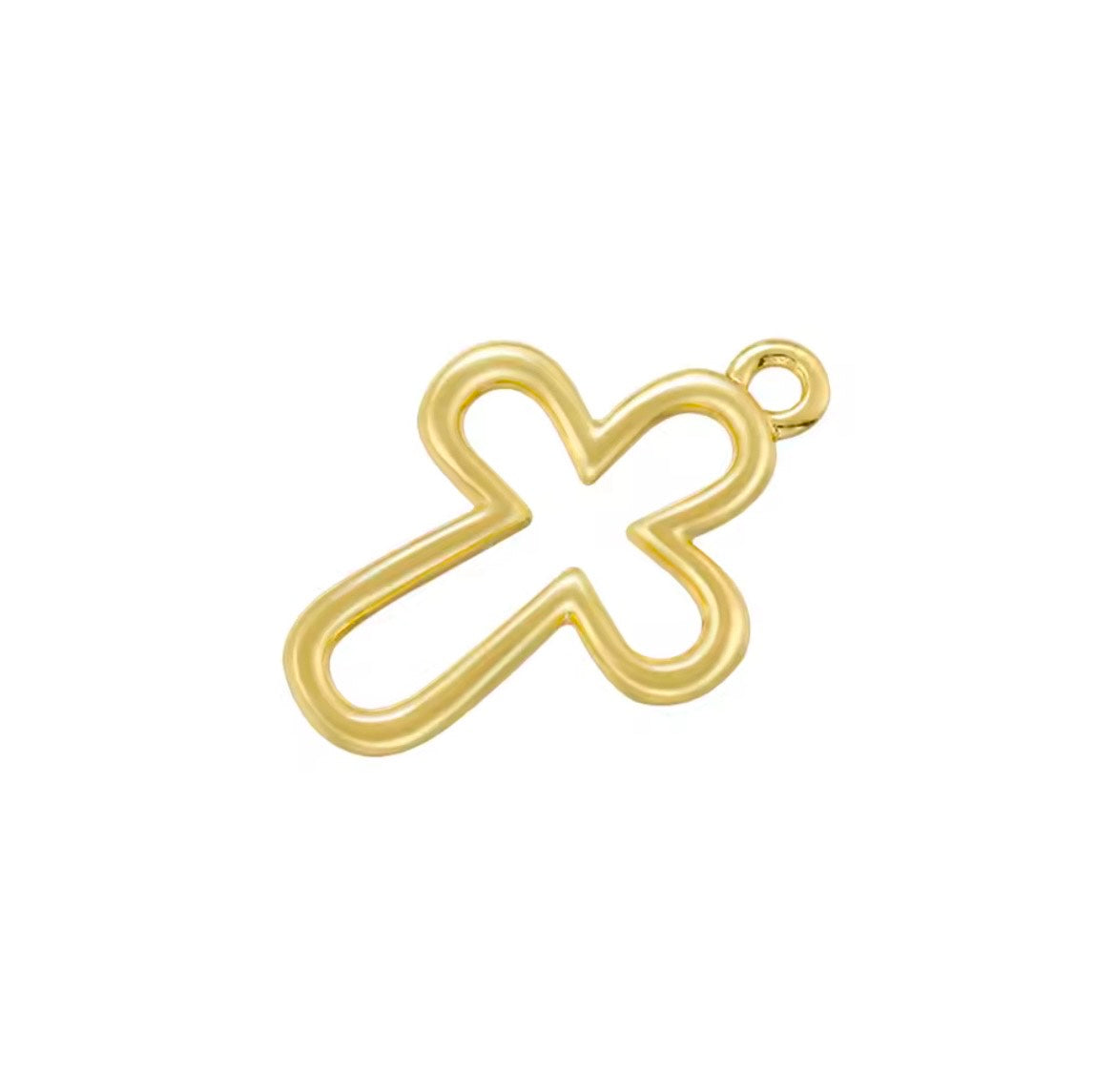 Small Hollow Cross Charm