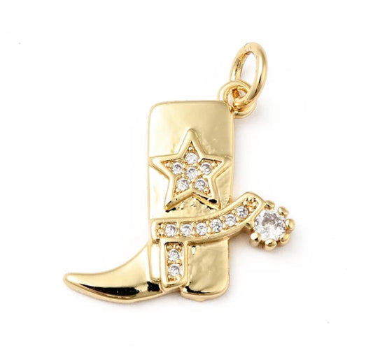 Small Star Cowboy Boot Charm