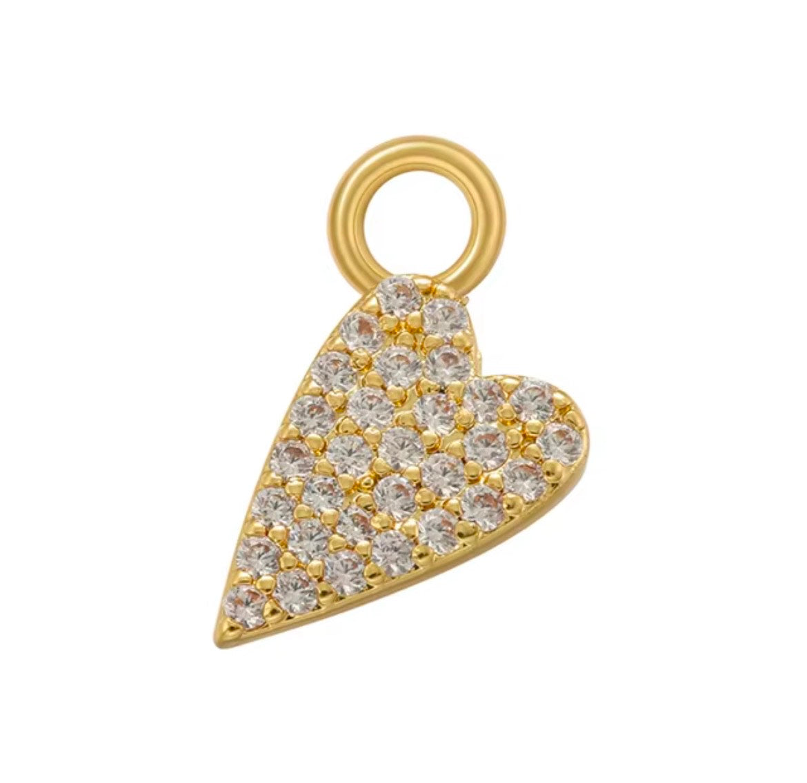 Small Pave Heart Charm