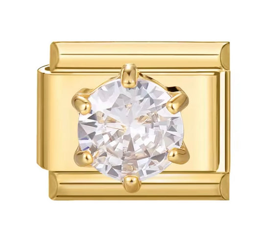 Diamond I Charm Link