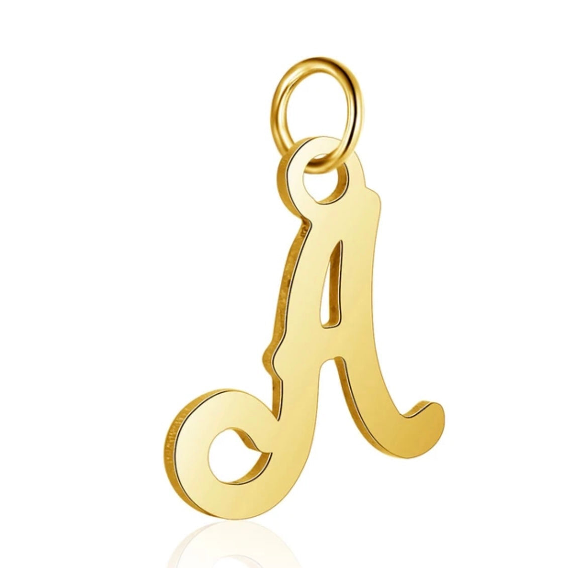 Small Cursive Letter Charm