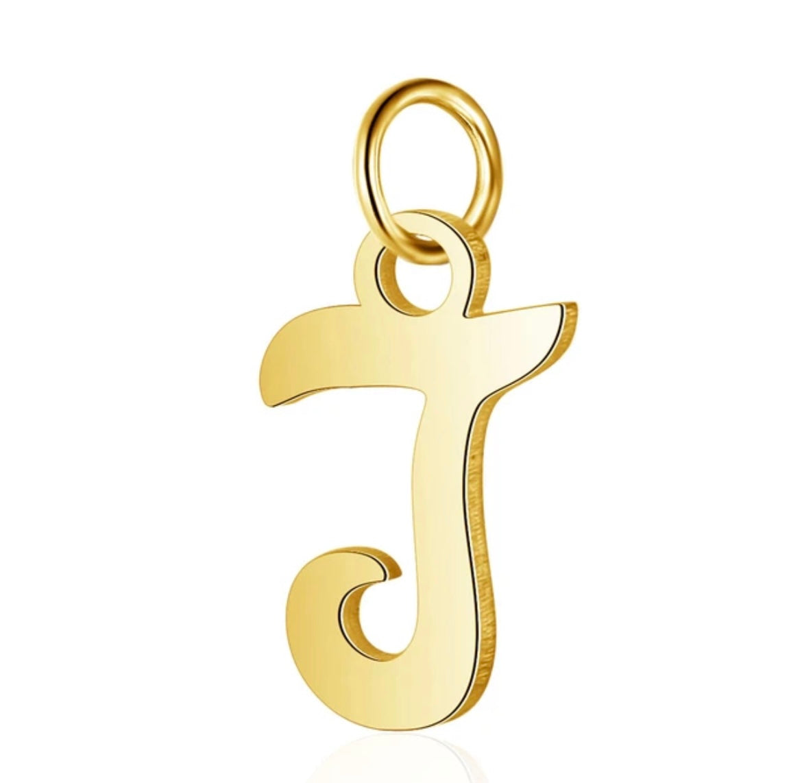 Small Cursive Letter Charm