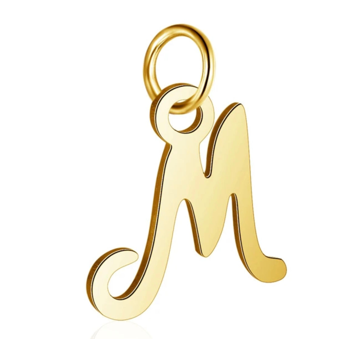 Small Cursive Letter Charm