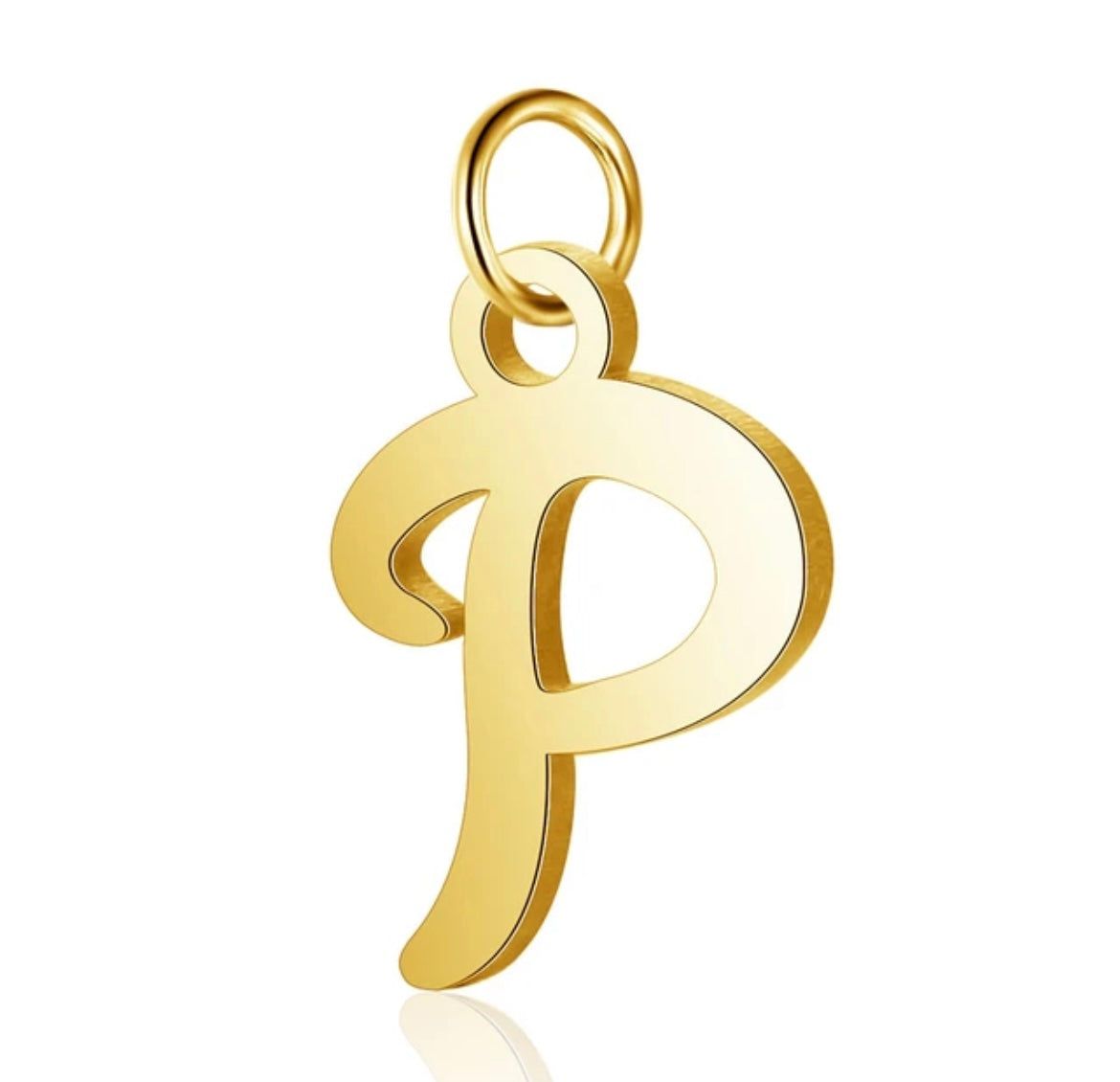 Small Cursive Letter Charm