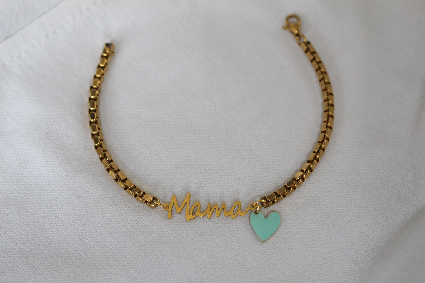 Box Chain MAMA Charm Bracelet I Customize me!