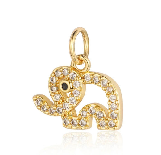 Mini Blingy Elephant Charm