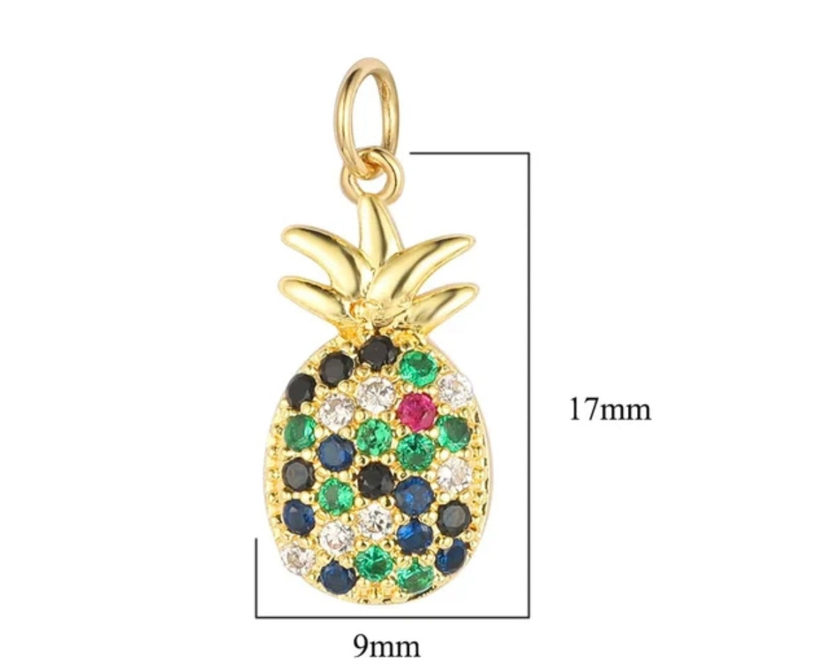 Small Multi-Colour Pineapple Charm