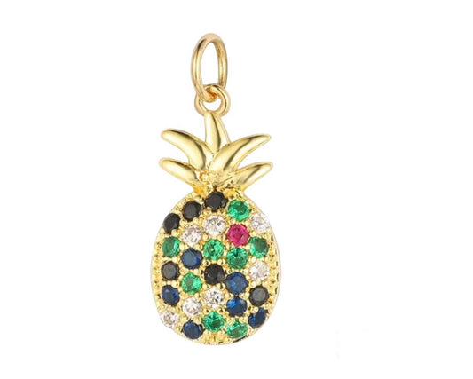 Small Multi-Colour Pineapple Charm