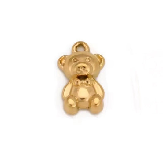 Small Solid Teddy Bear Charm