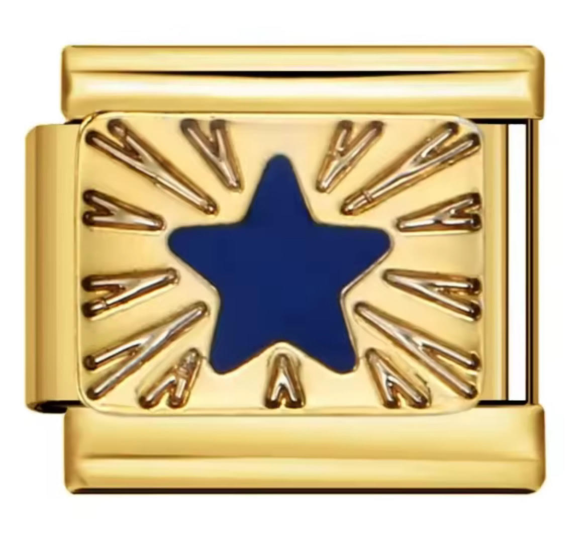 Blue Star I Charm Link