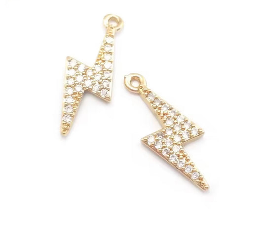 Small Bling Bolt Charm