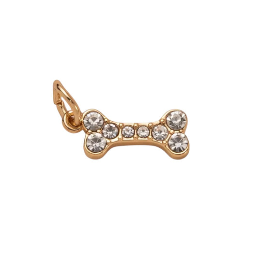 Small Blingy Dog Bone Charm
