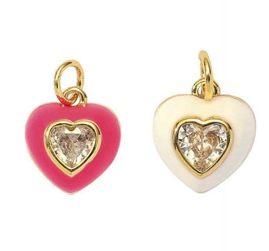 Small Bubble Heart Charm