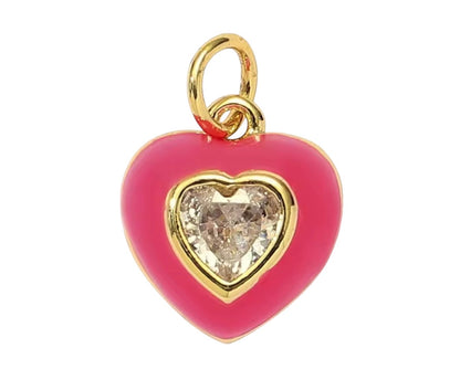 Small Bubble Heart Charm
