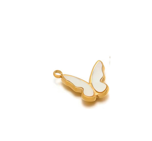 Small White Butterfly Charm