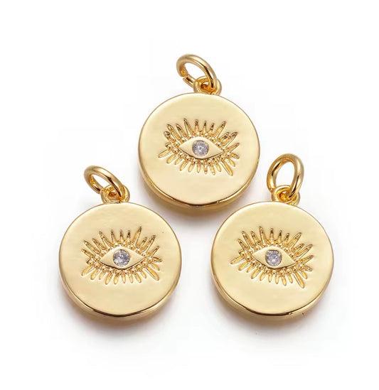 Small Coin Eye Charm