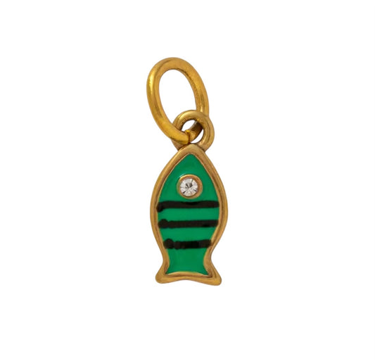 Mini Striped Fish Charm