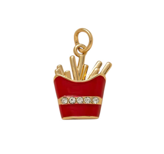 Small Blingy French Fry Charm